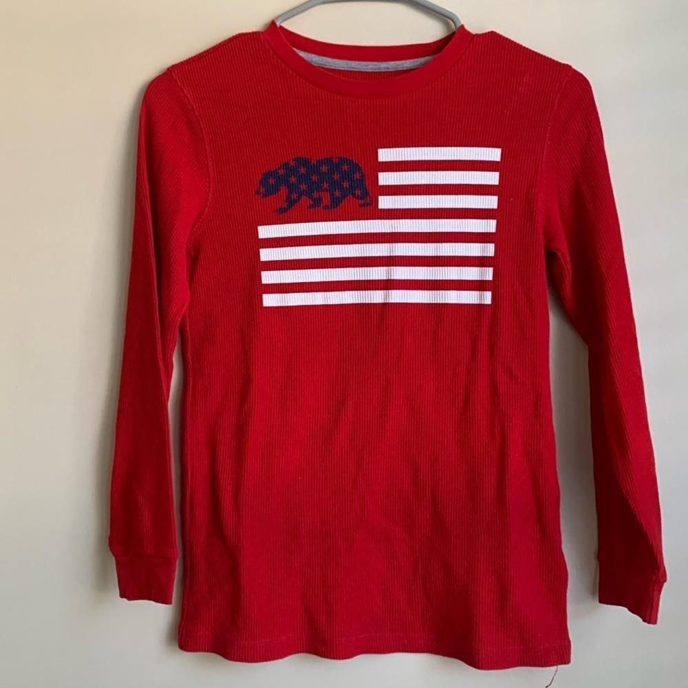 Old Navy American flag thermal long sleeve T-shirt size large (10/12)